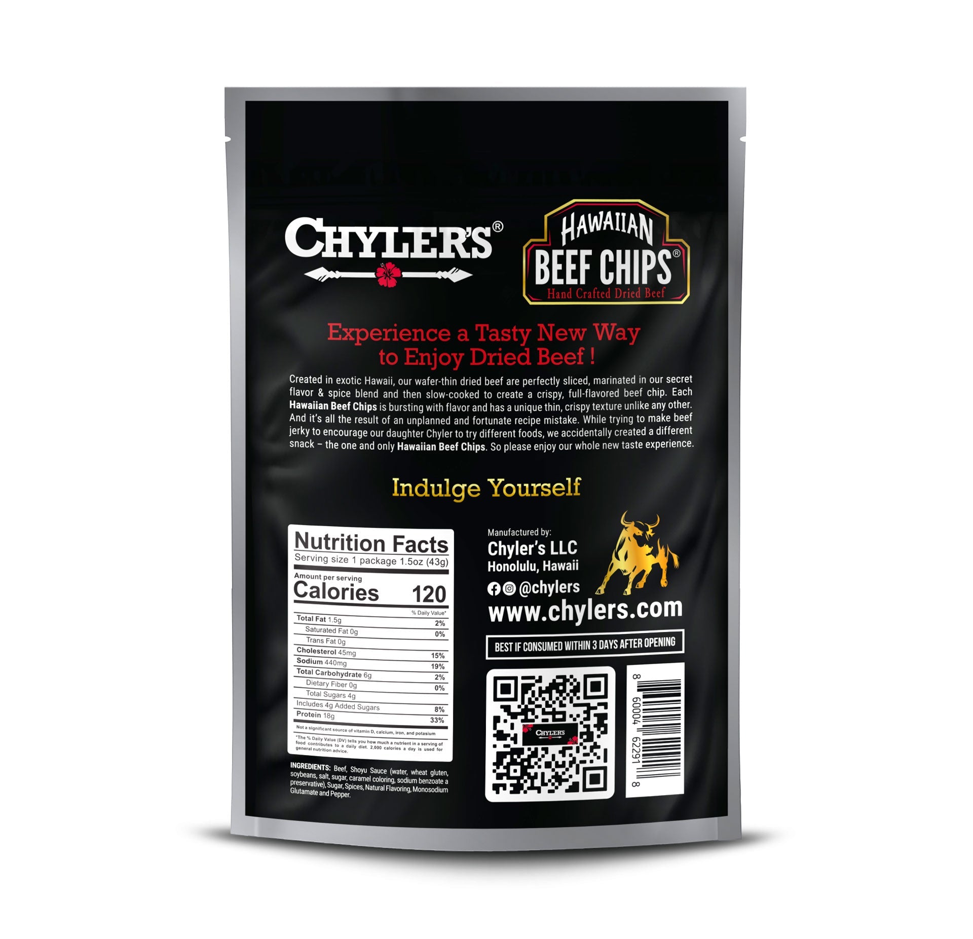 Hawaiian Beef Chips® Cracked Pepper - Chylers