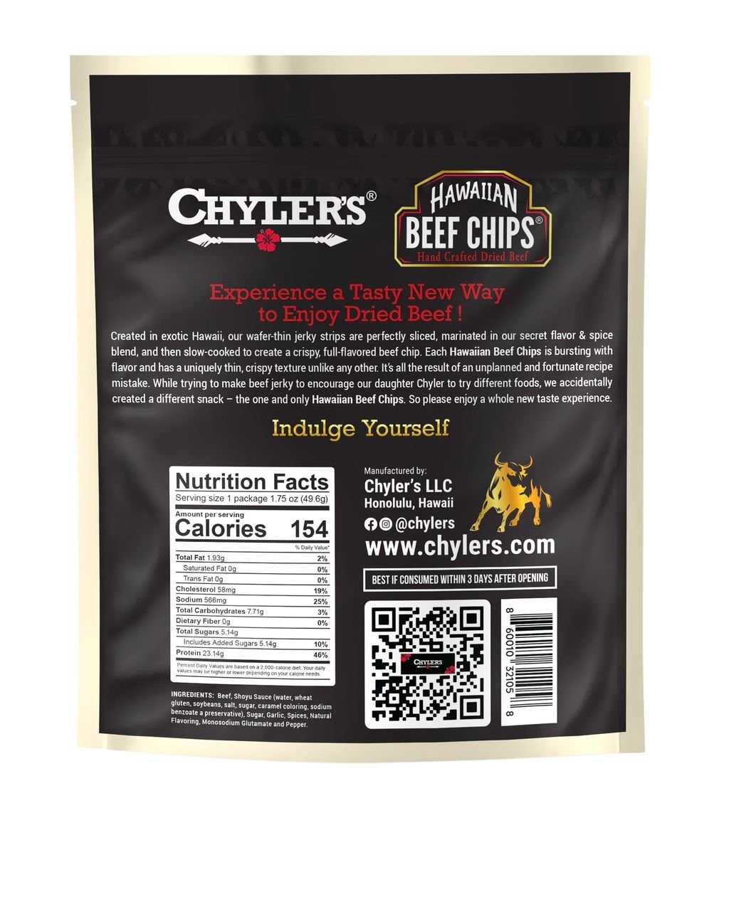 Hawaiian Beef Chips® Roasted Garlic - Chylers