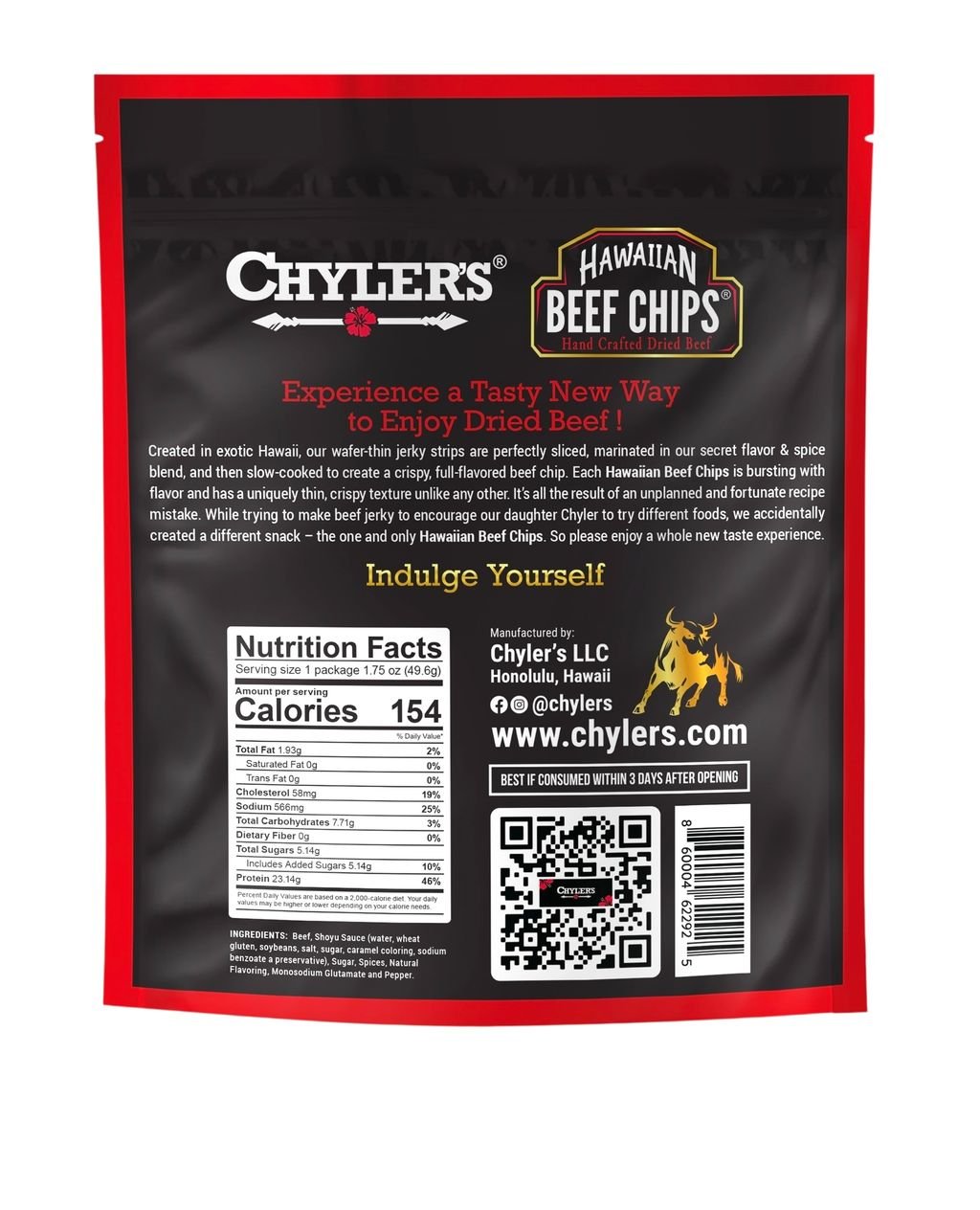 Hawaiian Beef Chips® Spicy - Chylers