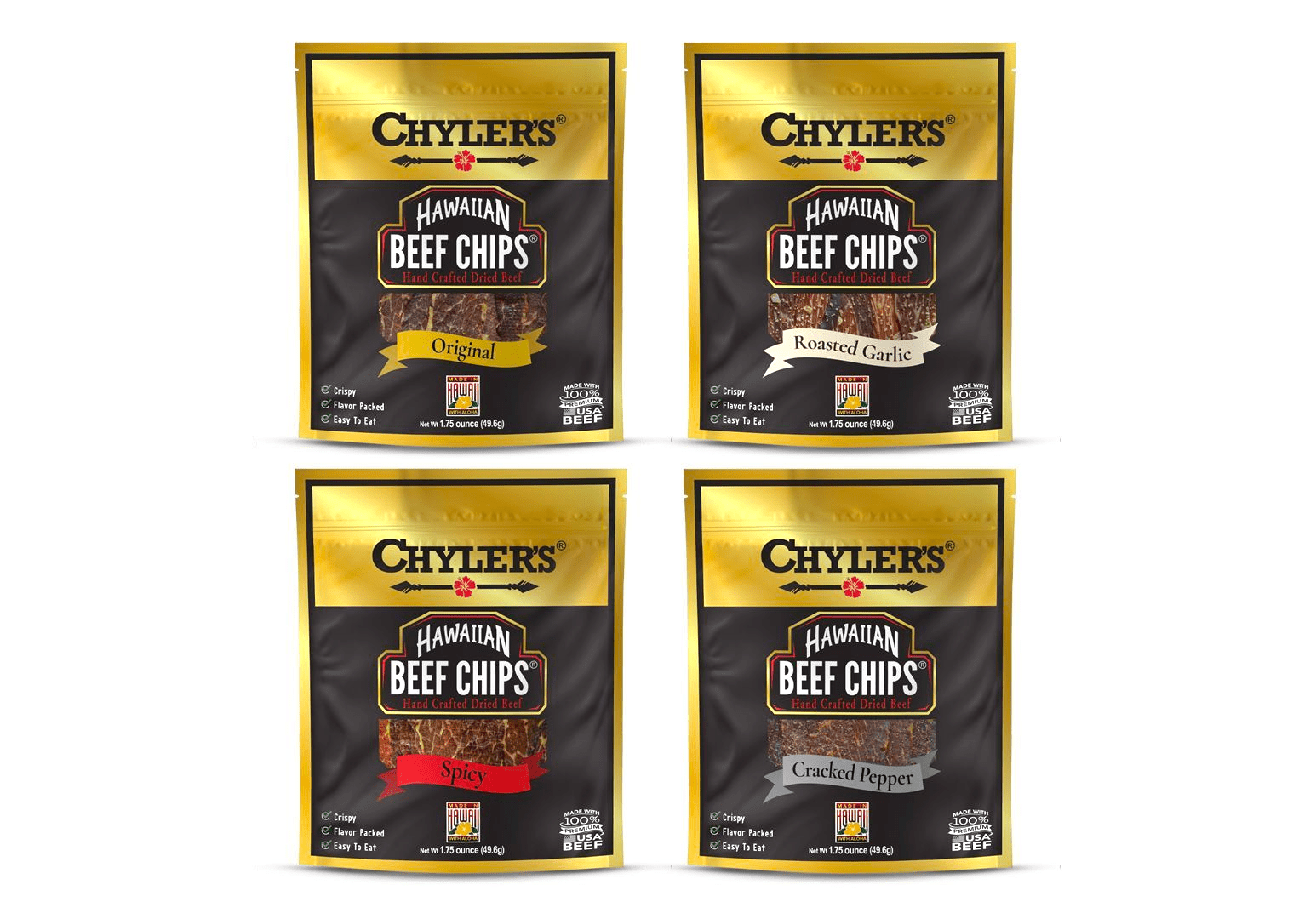 Chyler’s® Beef Chips Variety Pack (4 bags) - Chylers