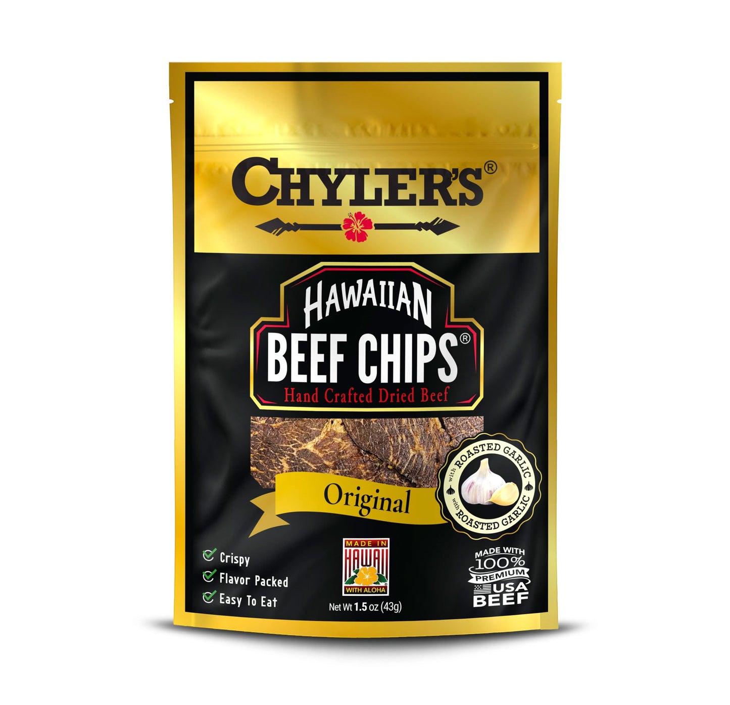 Hawaiian Beef Chips® Original with Roasted Garlic - Chylers