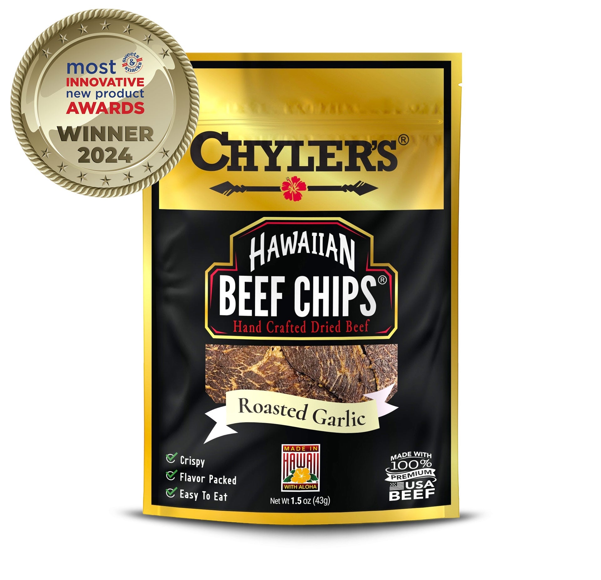 Hawaiian Beef Chips® Roasted Garlic - Chylers