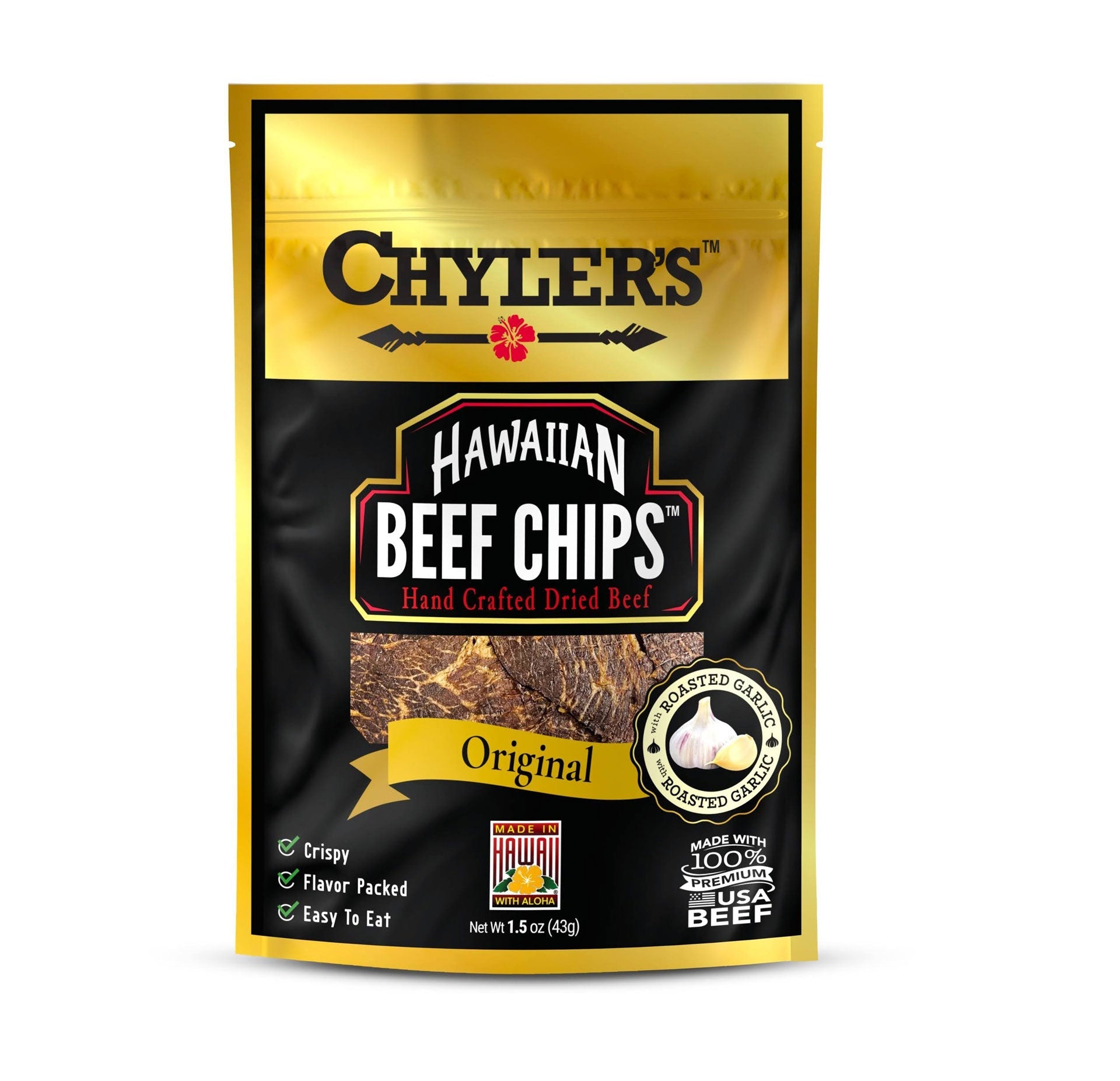 Hawaiian Beef Chips™ Original with Roasted Garlic - Chylers